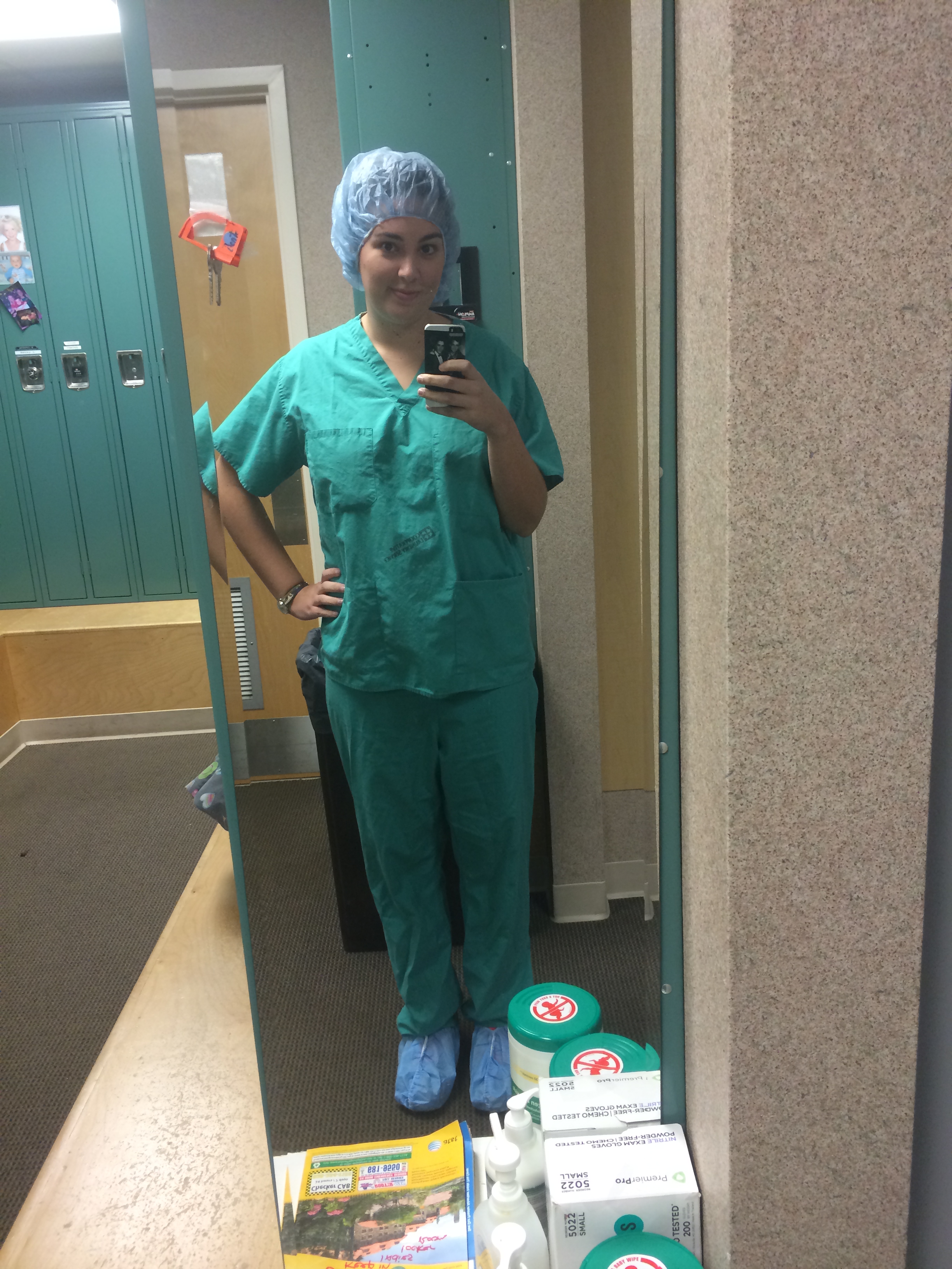 Sexy Nurse In Scrubs Selfie.